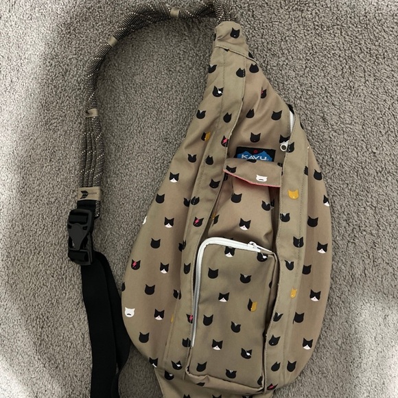 Rare Kavu sling Rope bag Cattitude - Picture 1 of 10